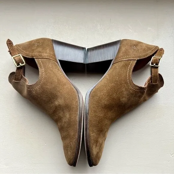 Frye Shootie Bootie Chestnut Brown Suede Meghan Ankle Boots Women’s Size 9