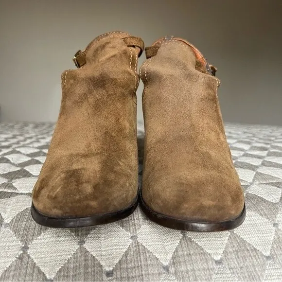 Frye Shootie Bootie Chestnut Brown Suede Meghan Ankle Boots Women’s Size 9