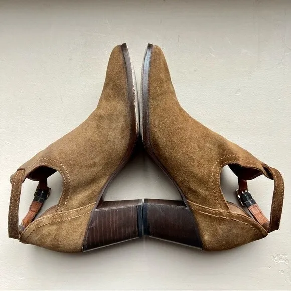 Frye Shootie Bootie Chestnut Brown Suede Meghan Ankle Boots Women’s Size 9