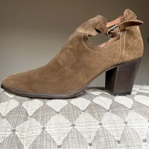 Frye Shootie Bootie Chestnut Brown Suede Meghan Ankle Boots Women’s Size 9