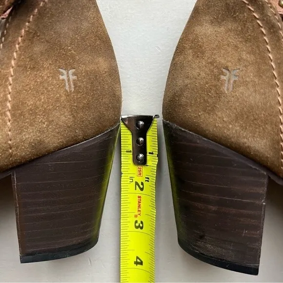 Frye Shootie Bootie Chestnut Brown Suede Meghan Ankle Boots Women’s Size 9
