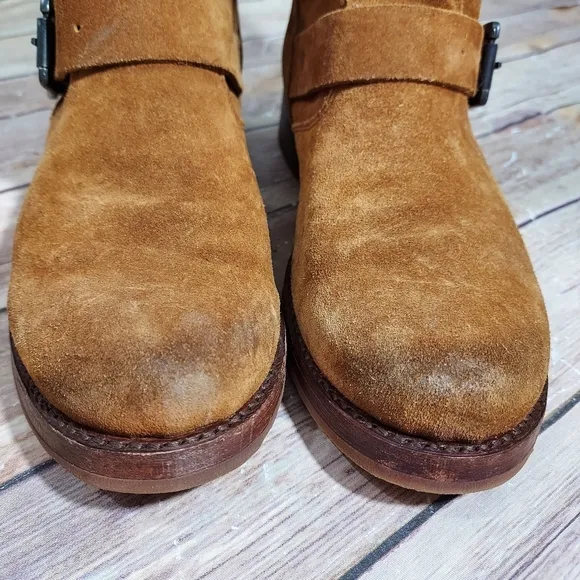 Frye Veronica Shortie Cognac oiled suede boots 8.5