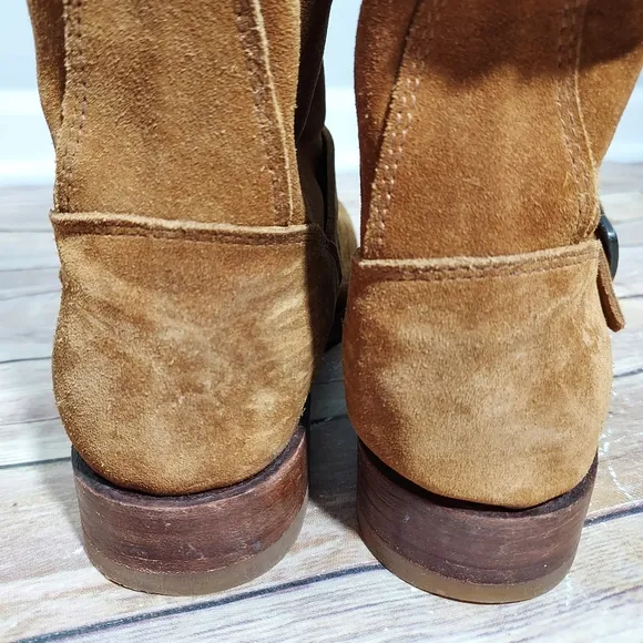 Frye Veronica Shortie Cognac oiled suede boots 8.5