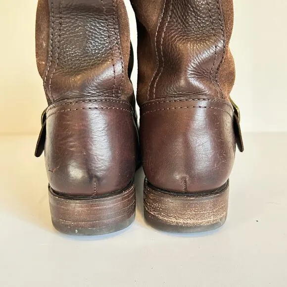 Frye Veronica Slouchy Suede Boots Brown Size 10