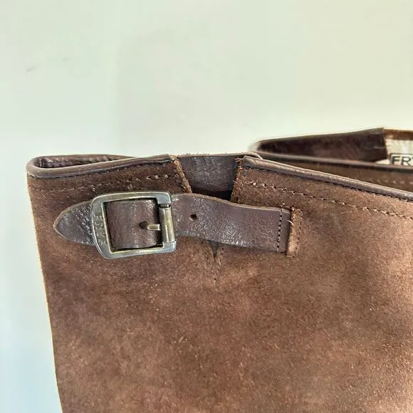 Frye Veronica Slouchy Suede Boots Brown Size 10