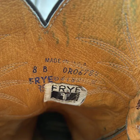 Frye Women’s Cowboy Boots Size 8 – Vintage Tan Leather Western Boots