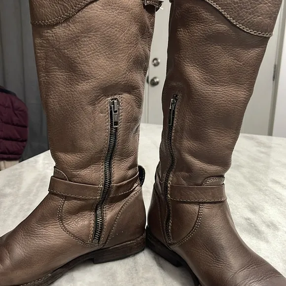 Frye Women's Tall Leather Boots - Taupe