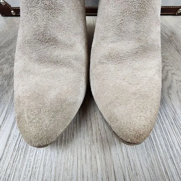 Frye Judith Ash Suede Double Zip Ankle Boots size 8