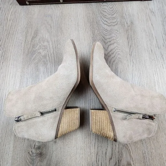 Frye Judith Ash Suede Double Zip Ankle Boots size 8
