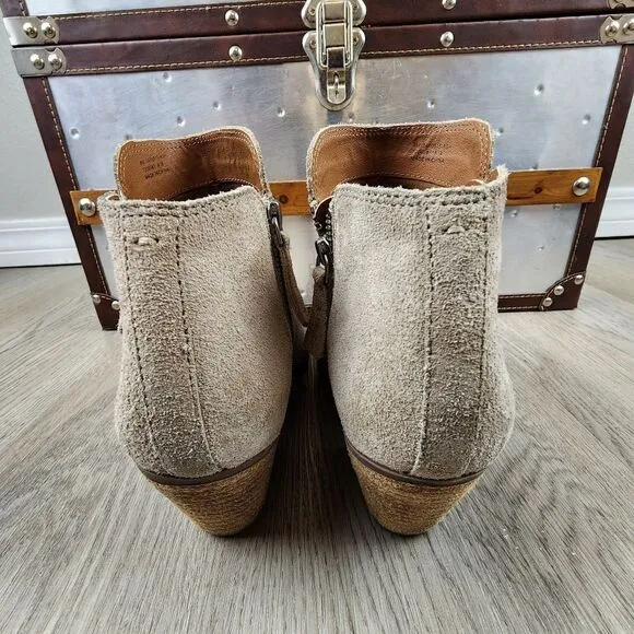 Frye Judith Ash Suede Double Zip Ankle Boots size 8