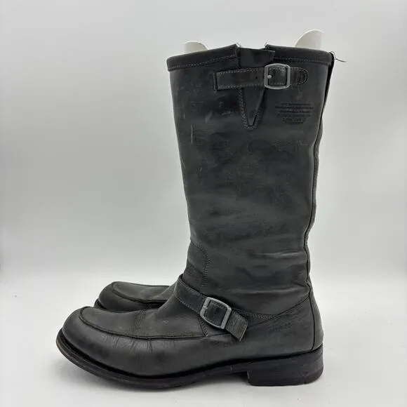 G-Star Raw Leather Biker Moto Moc Toe Boots Men's 11