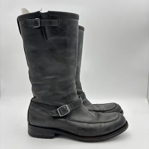 G-Star Raw Leather Biker Moto Moc Toe Boots Men's 11