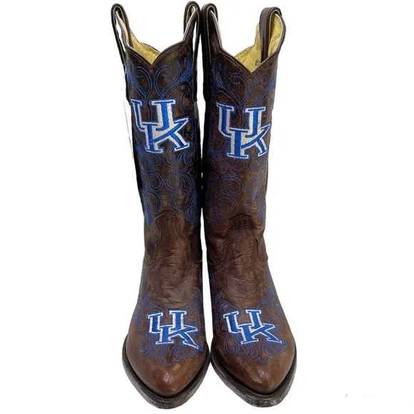 GAMEDAY BOOTS University Of Kentucky Wildcats NEW Size 6.5 Brown Cowboy Boots