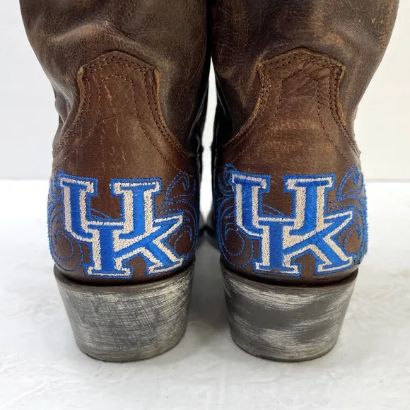 GAMEDAY BOOTS University Of Kentucky Wildcats NEW Size 6.5 Brown Cowboy Boots