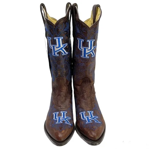 GAMEDAY BOOTS University Of Kentucky Wildcats NEW Size 6.5 Brown Cowboy Boots