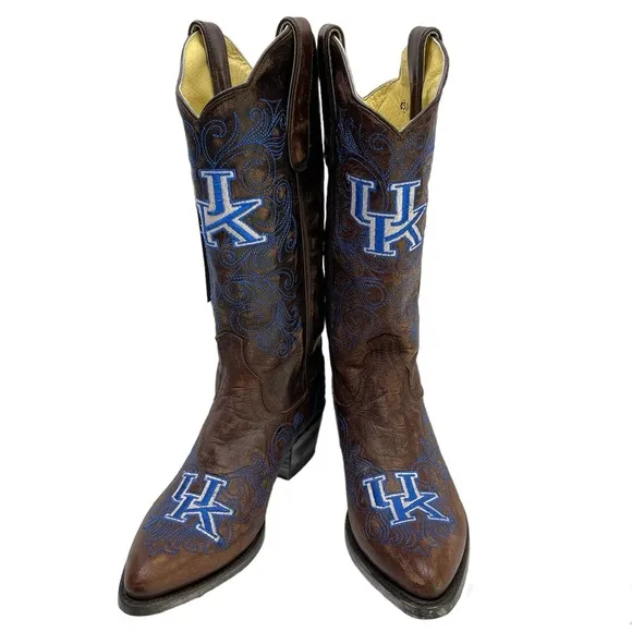 GAMEDAY BOOTS University Of Kentucky Wildcats NEW Size 6.5 Brown Cowboy Boots