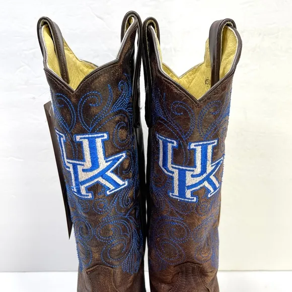 GAMEDAY BOOTS University Of Kentucky Wildcats NEW Size 6.5 Brown Cowboy Boots