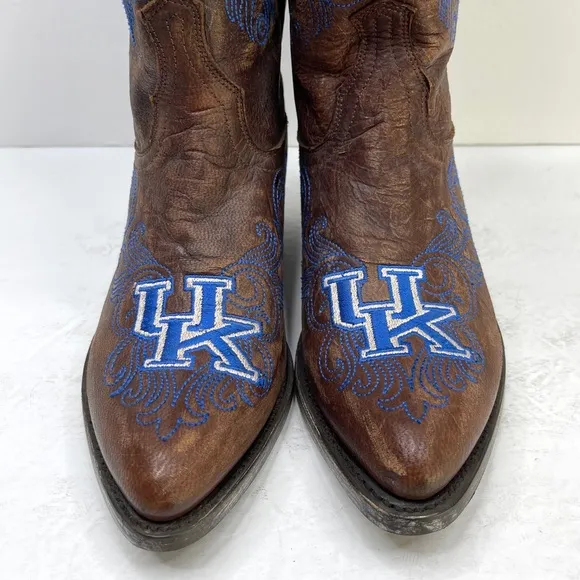 GAMEDAY BOOTS University Of Kentucky Wildcats NEW Size 6.5 Brown Cowboy Boots