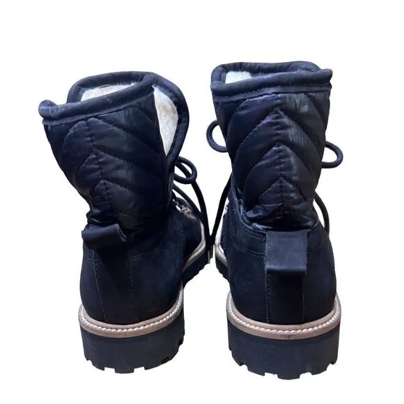 Ganni Black Walking Boot with Sherpa Lining NWOB Size 36