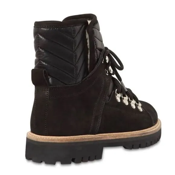Ganni Black Walking Boot with Sherpa Lining NWOB Size 36