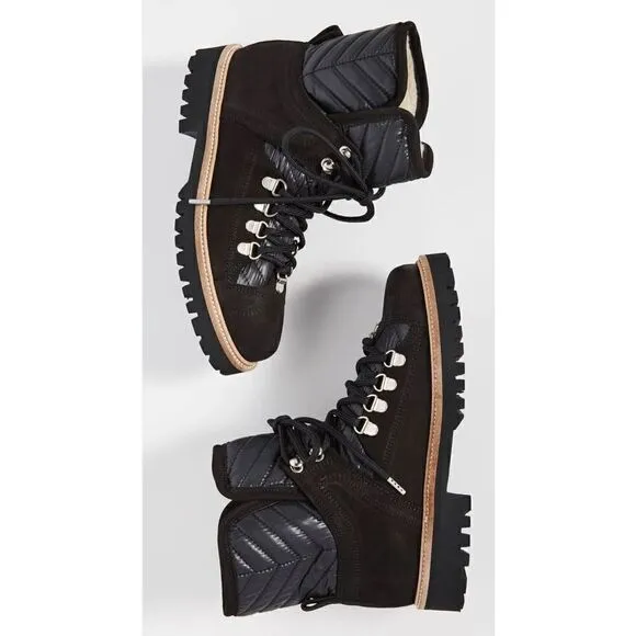 Ganni Black Walking Boot with Sherpa Lining NWOB Size 36