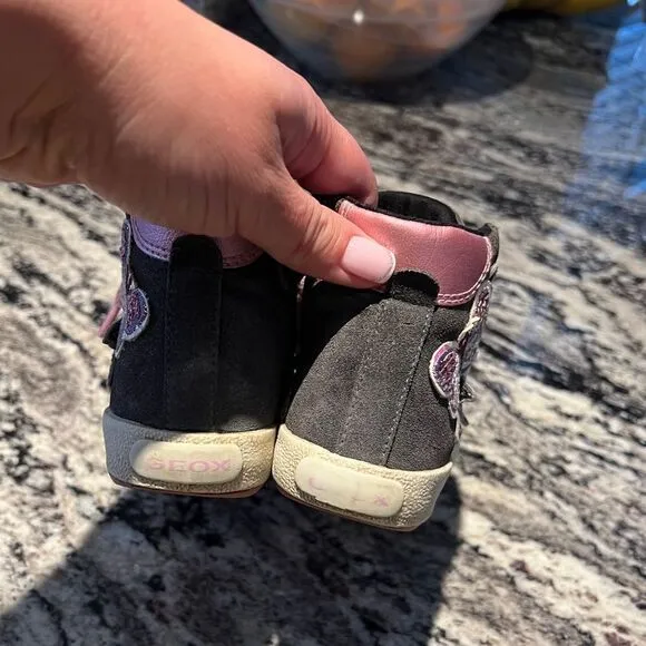 Geox girls toddler Italy leather suede boots Sz 25 4 years Sz 9 US