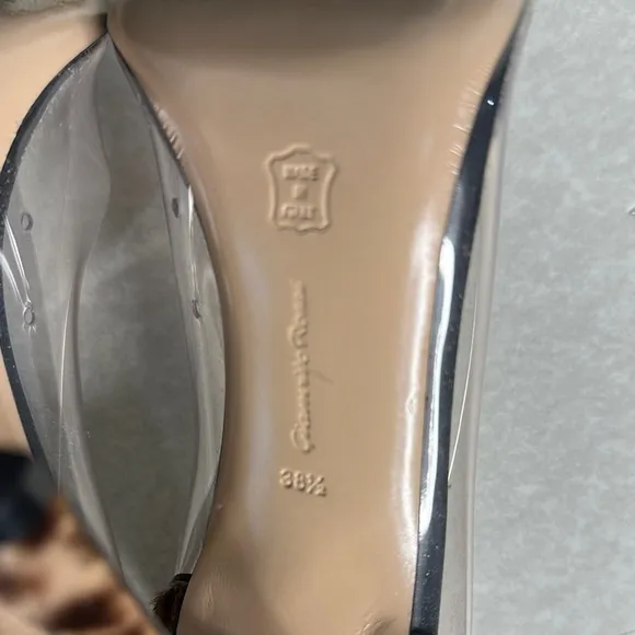 Gianvito Rossi Leopard Print and Clear Women's Heels