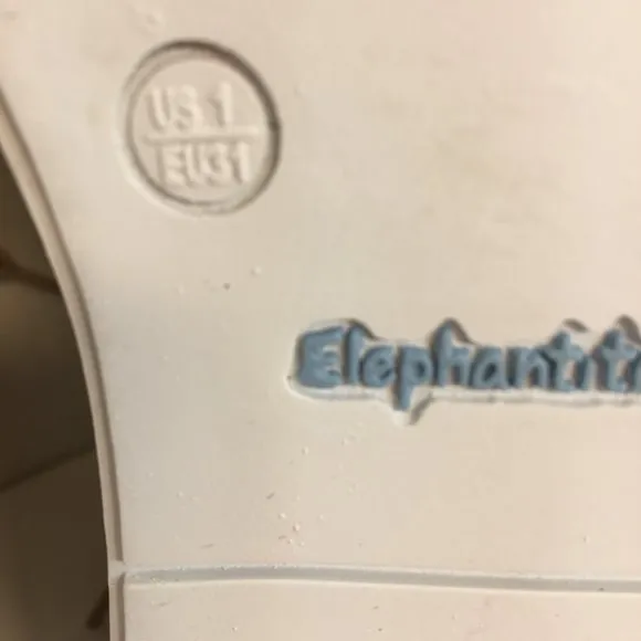 Girls US 1 Elephantito Gold Glitter Sneakers