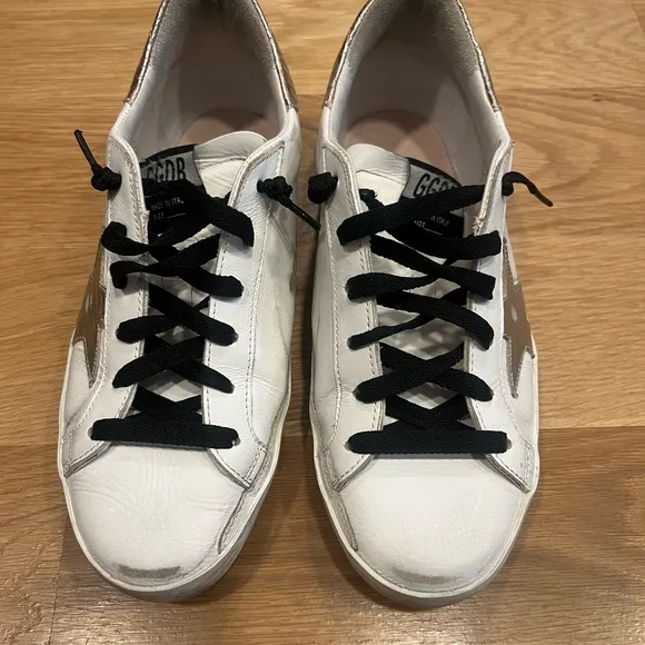 Golden Goose White and Black Women’s Sneakers