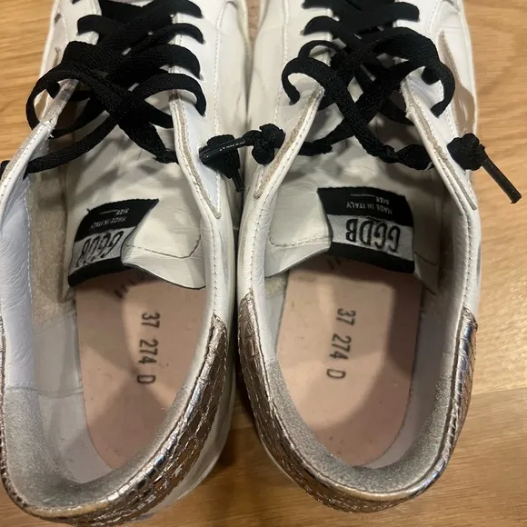 Golden Goose White and Black Women’s Sneakers