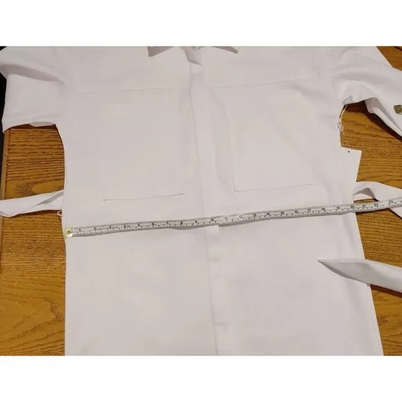 Good American Committed To Fit Poplin Belted Shirt Dress White Womens Size 3 NWT