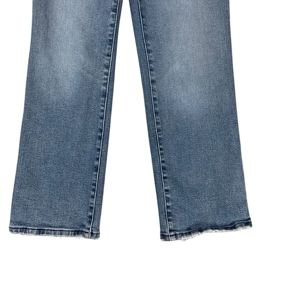 Good American Raw Hem Straight Jeans Size 8/29 Style GCSNF602T BLUE858