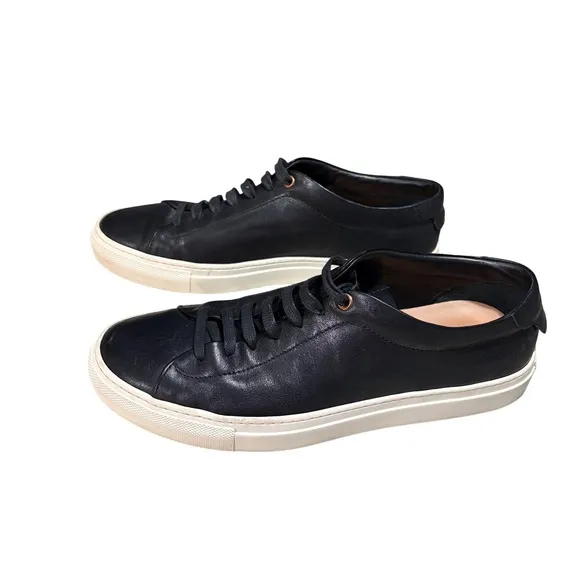 Good Man Brand Legend London Leather Sneakers Casual Lace Up Comfort Shoes Black