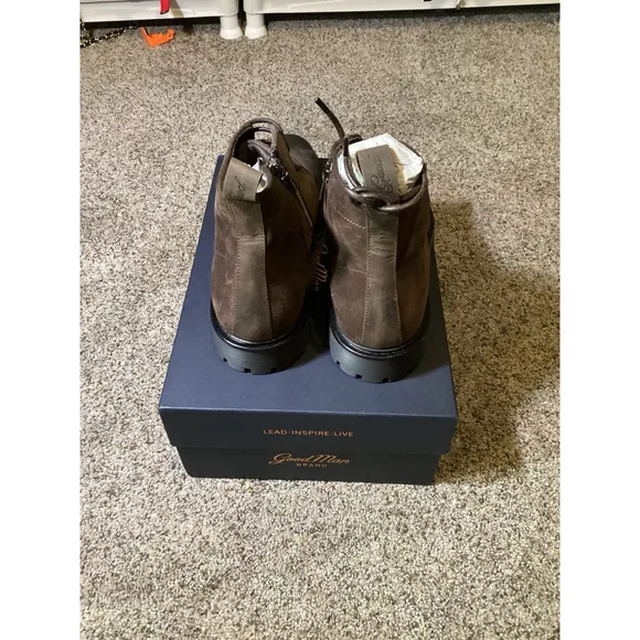 Good Man Men's Modern City Boots Size 9 Brown Italian Leather Ankle