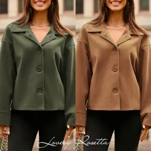 Green Versatile Collared Neck Jacket