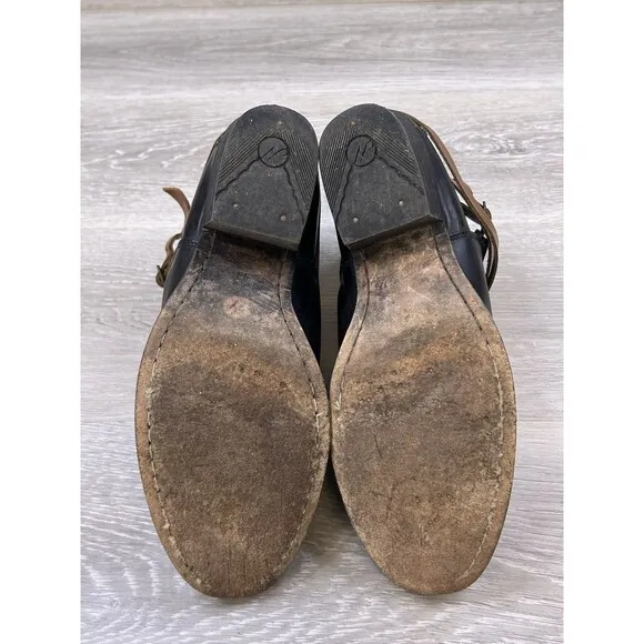 H BY HUDSON Madewell Horrigan Women’s Boots Buckle Belted Ankle   9.5