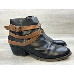 H BY HUDSON Madewell Horrigan Women’s Boots Buckle Belted Ankle   9.5