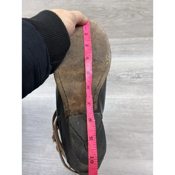 H BY HUDSON Madewell Horrigan Women’s Boots Buckle Belted Ankle   9.5
