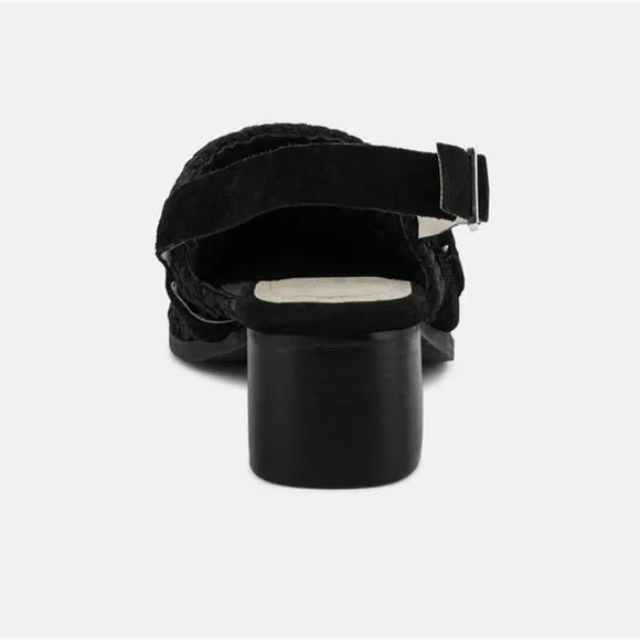 [H117] RAG &amp; CO [ROSALIE] Black Block Heeled Sandal, Size 6