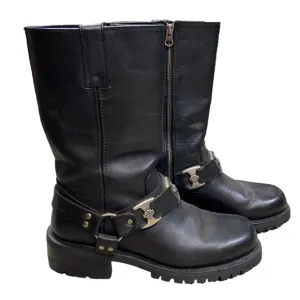 Harley Davidson Black Women’s Moto Leather Boots | Size 9.5 Great Condition