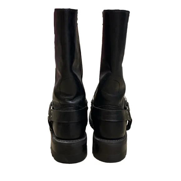 Harley Davidson Black Women’s Moto Leather Boots | Size 9.5 Great Condition
