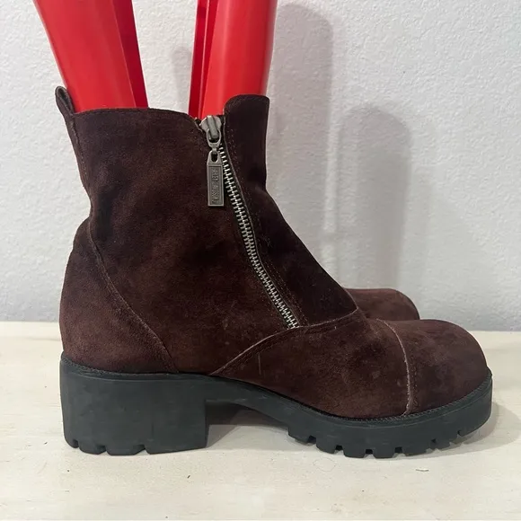 Harley Davidson Brown Suede Moto Boots Size 10