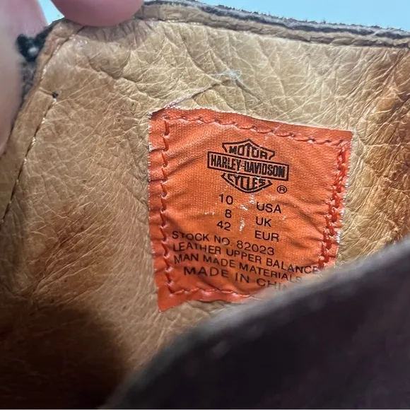 Harley Davidson Brown Suede Moto Boots Size 10