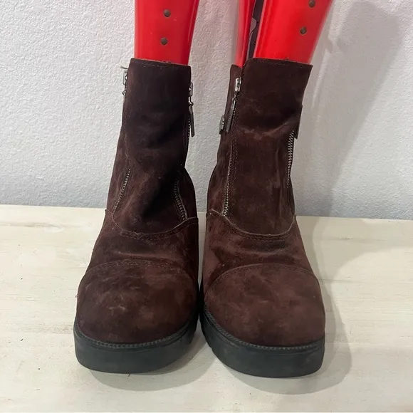 Harley Davidson Brown Suede Moto Boots Size 10