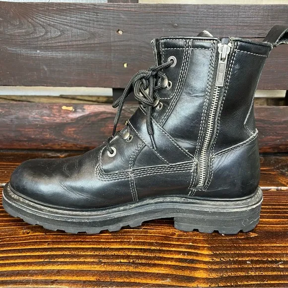Harley Davidson Men’s Black Leather High Ankle Biker Boots