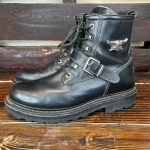 Harley Davidson Men’s Black Leather High Ankle Biker Boots