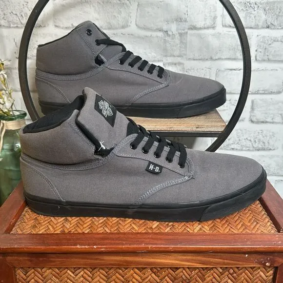 Harley Davidson Men's Wrenford Shoes - Grey Size 13