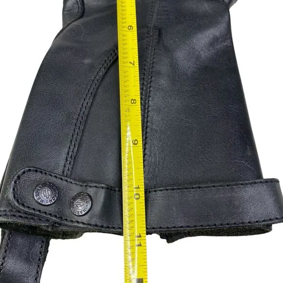 Harley Davidson Women's Dulcie Grey Black Leather Moto Boot Size US 6
