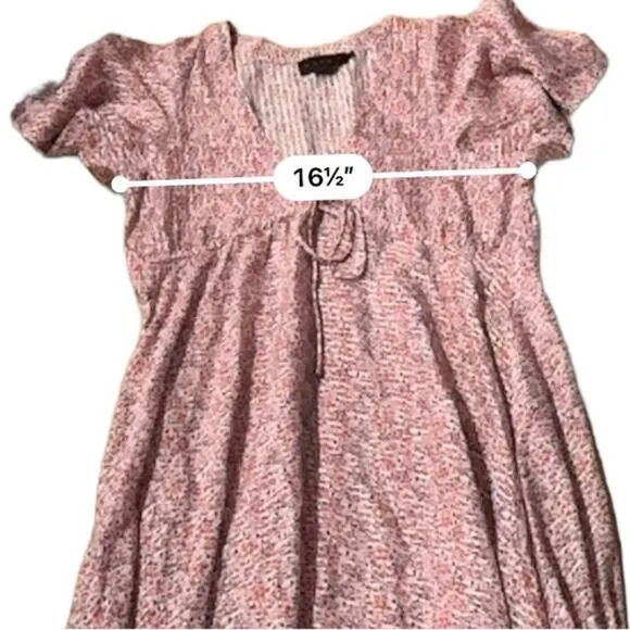 Hatch Maternity Margarette pink‎ Floral Short Sleeve Midi Dress Sz 1 (S)