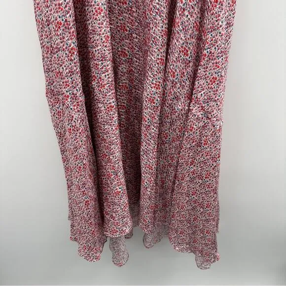 Hatch Maternity Margarette pink‎ Floral Short Sleeve Midi Dress Sz 1 (S)